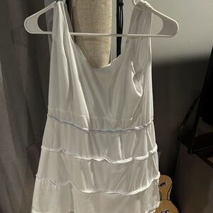 White Sleeveless Tiered Dress 🤍🤍